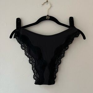 🖤SKIMS FITS EVERYBODY LACE TANGA PANTY ONYX XL